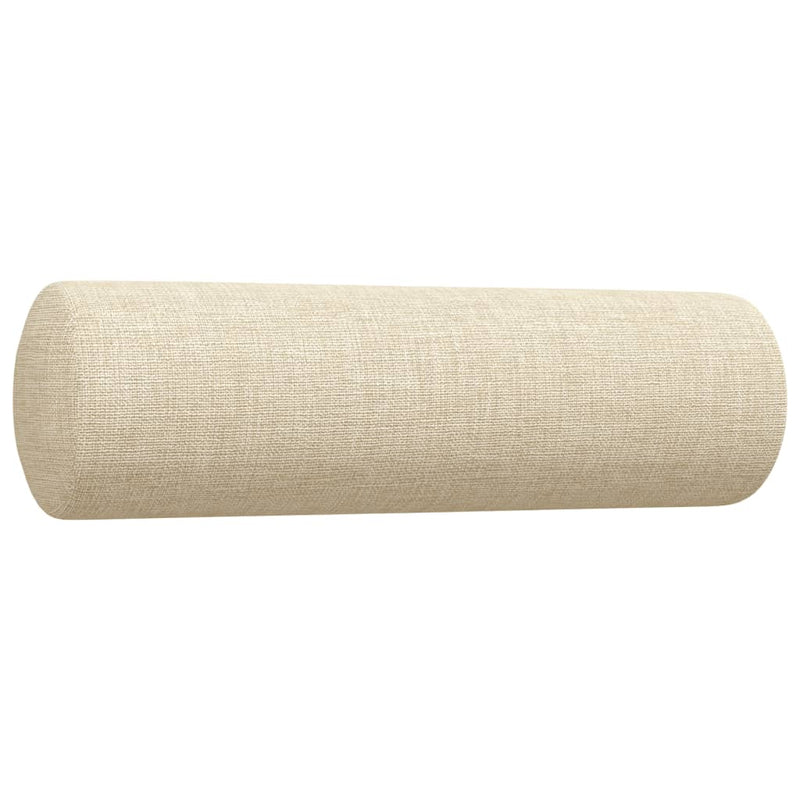 Set canapele cu taburet și perne, 4 piese, crem, textil