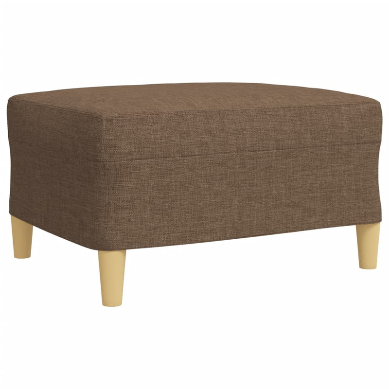 Set canapele cu taburet și perne, 4 piese, maro, textil