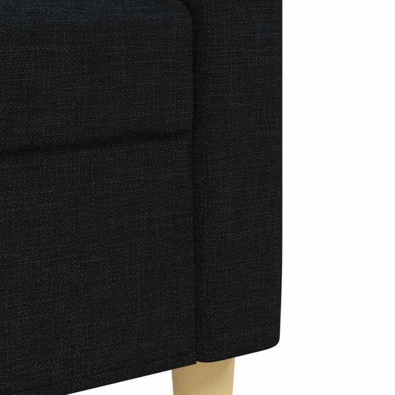 Set de canapele, 2 piese, negru, material textil