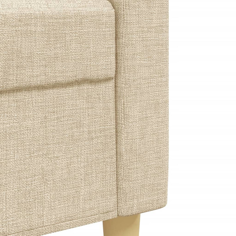 Set de canapele cu perne decorative, 2 piese, crem, textil