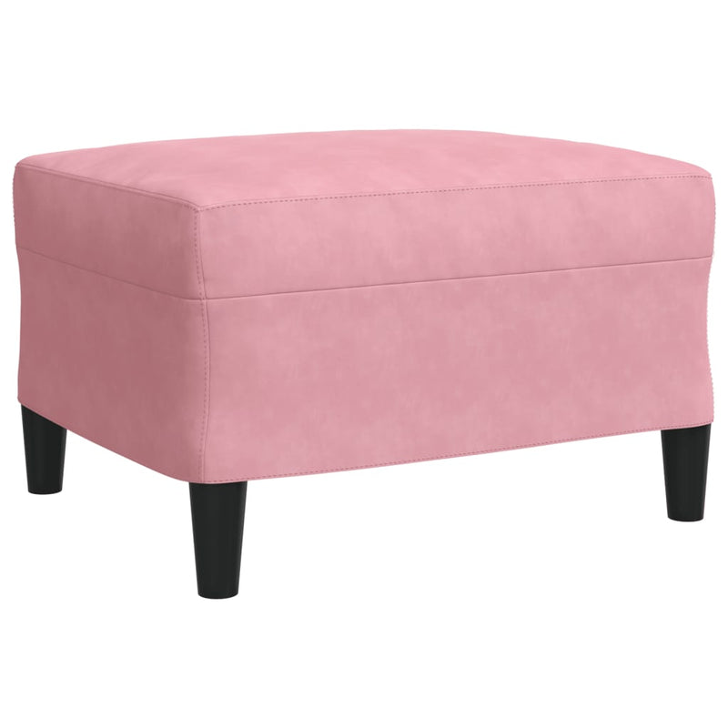 Set de canapele cu perne, 4 piese, roz, catifea
