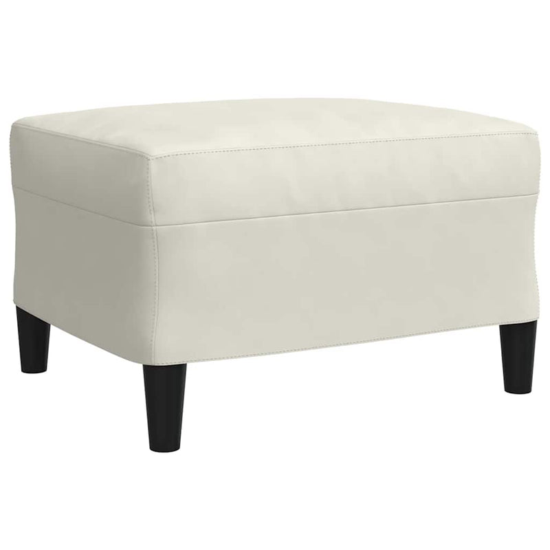 Set de canapele cu perne/rulouri, 4 piese, crem, catifea