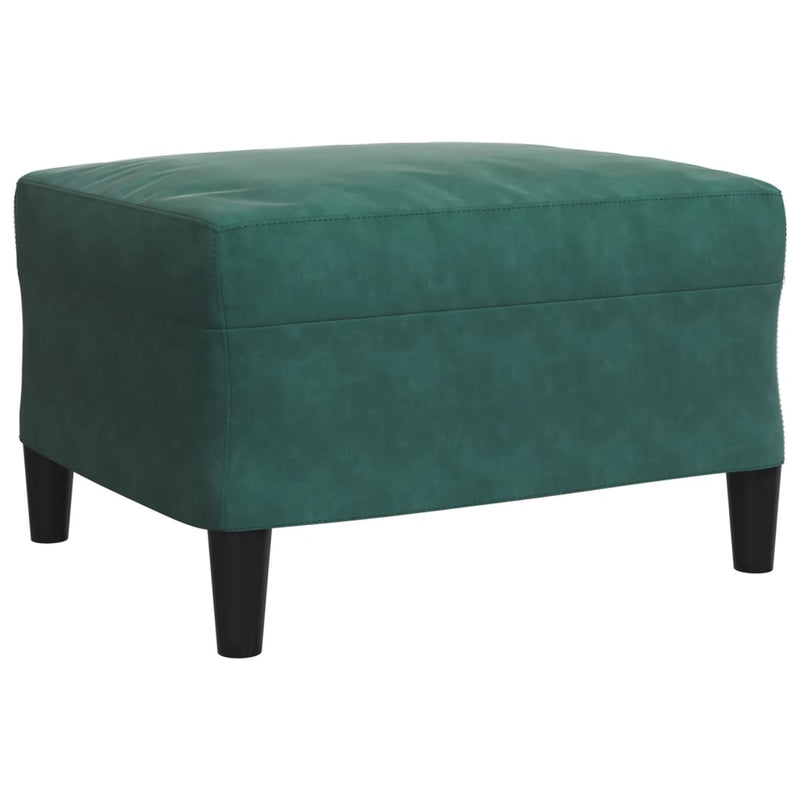 Set de canapele cu perne, 3 piese, verde închis, catifea