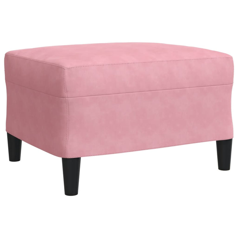 Set de canapele cu perne, 3 piese, roz, catifea