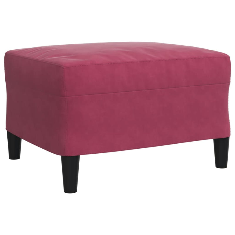 Set canapea cu perne/rulouri, 3 piese, roșu vin, catifea