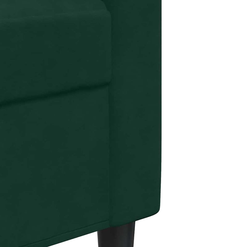 Set de canapele cu perne, 4 piese, verde închis, catifea