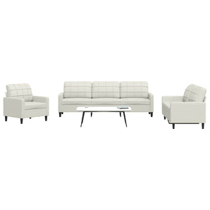 Set de canapele cu perne, 4 piese, crem, catifea