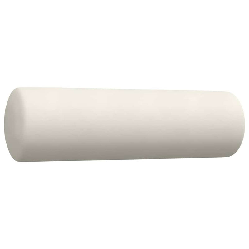 Set de canapele cu perne/rulouri, 3 piese, crem, catifea