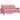Set canapele cu perne/rulouri, 4 piese, roz, catifea