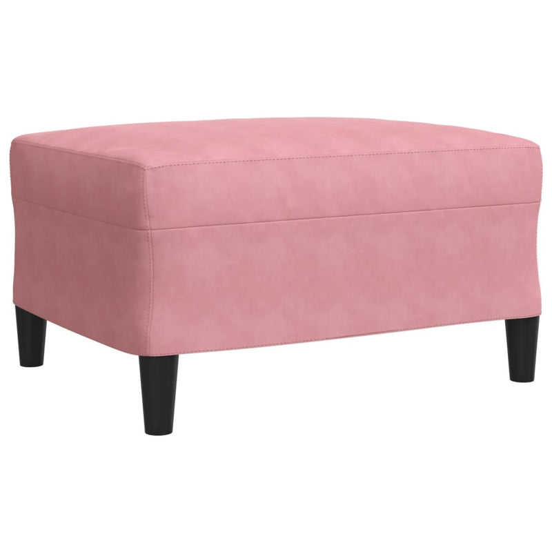 Set de canapele cu perne, 3 piese, roz, catifea