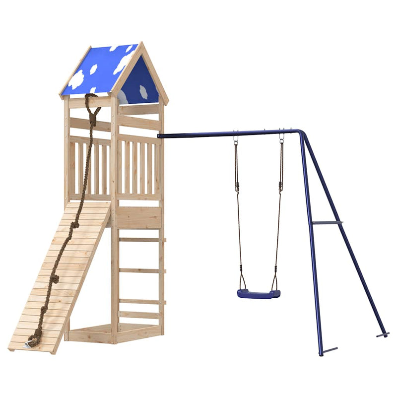 Set de joacă pentru exterior, lemn masiv de pin