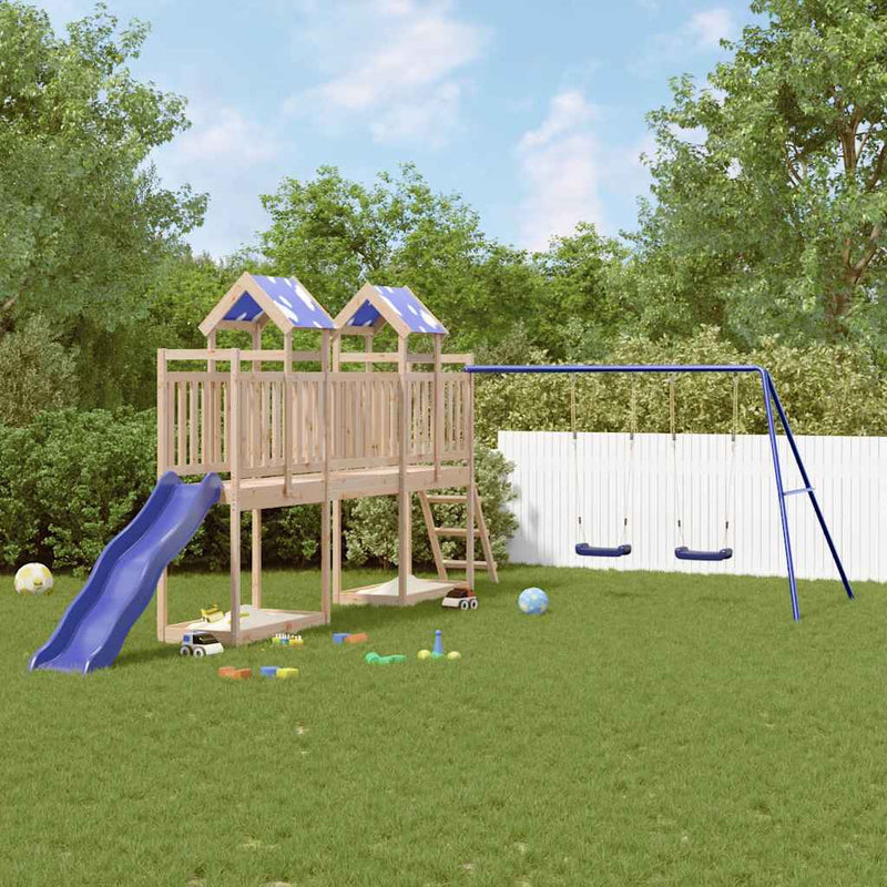 Set de joacă pentru exterior, lemn masiv de pin