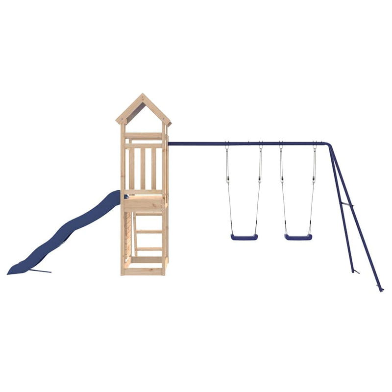 Set de joacă pentru exterior, lemn masiv de pin