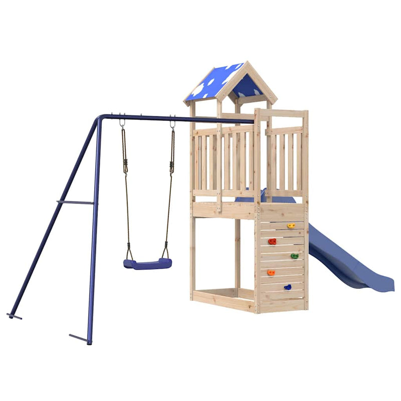 Set de joacă pentru exterior, lemn masiv de pin