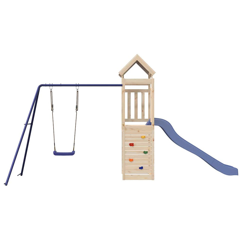 Set de joacă pentru exterior, lemn masiv de pin