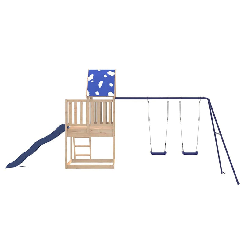 Set de joacă pentru exterior, lemn masiv de pin
