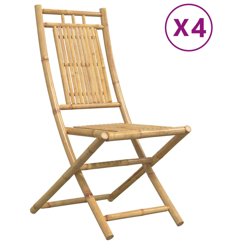 Scaune pliante 4 buc 46x66x99 cm Bambus