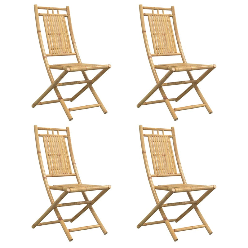Scaune pliante 4 buc 46x66x99 cm Bambus