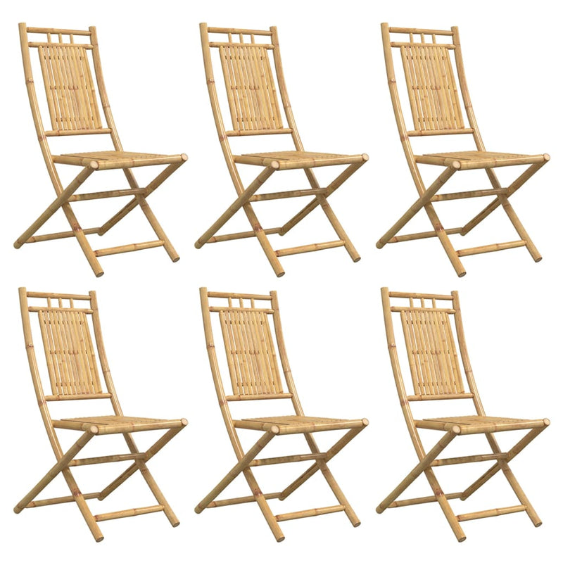 Scaune pliante 6 buc 46x66x99 cm Bambus