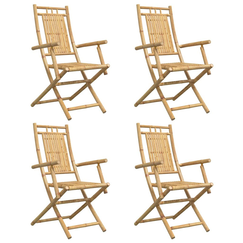 Scaune pliante 4 buc 53x66x99 cm Bambus
