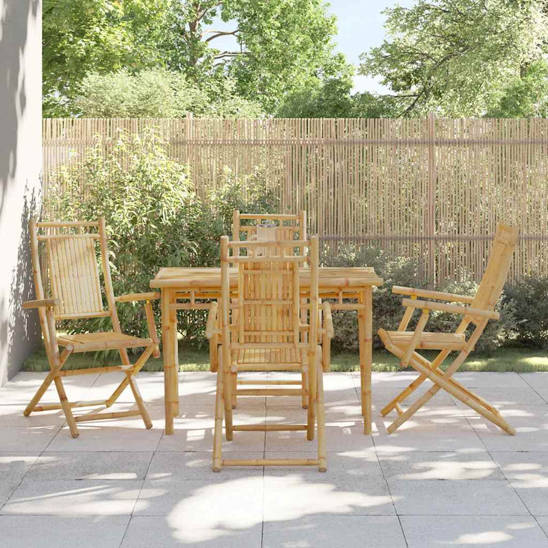 Scaune pliante 4 buc 53x66x99 cm Bambus