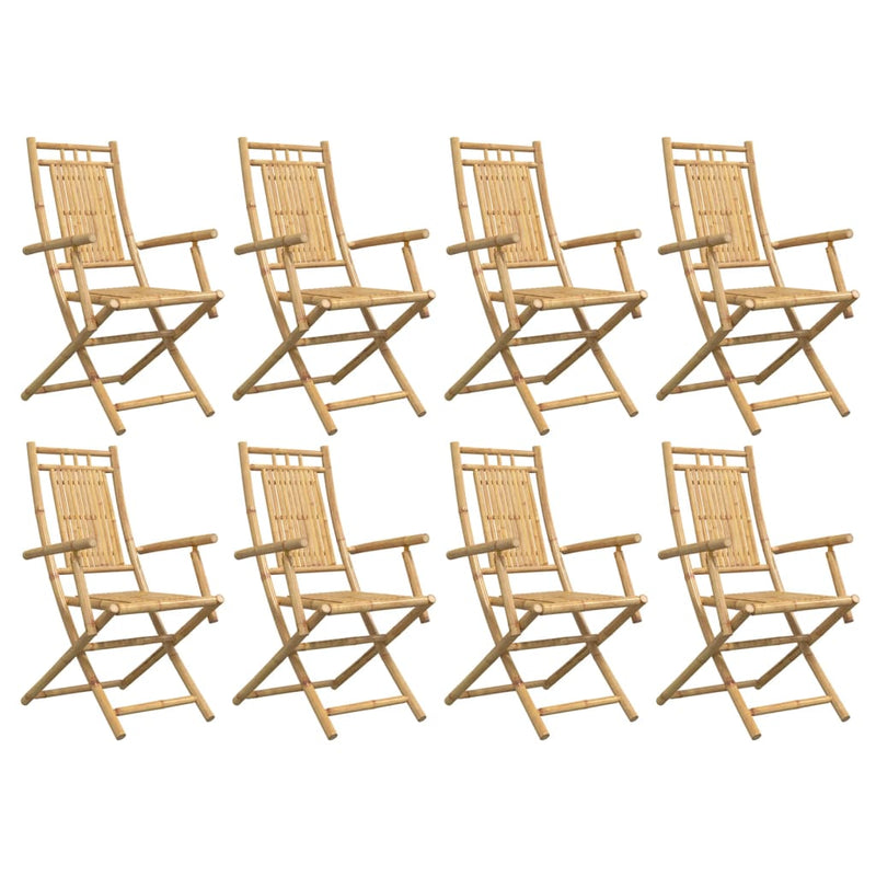 Scaune pliante 8 buc 53x66x99 cm Bambus