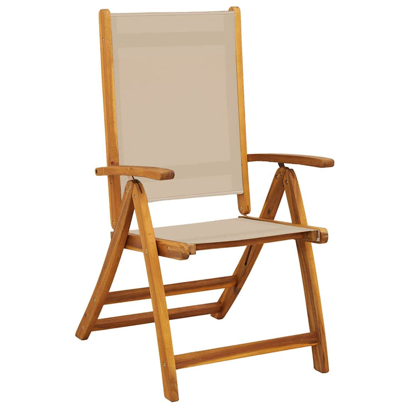 Set mobilier de grădină, 5 piese, lemn masiv acacia/textilenă