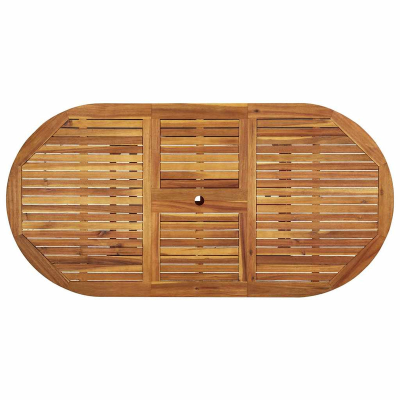 Set mobilier de grădină, 5 piese, lemn masiv acacia/textilenă