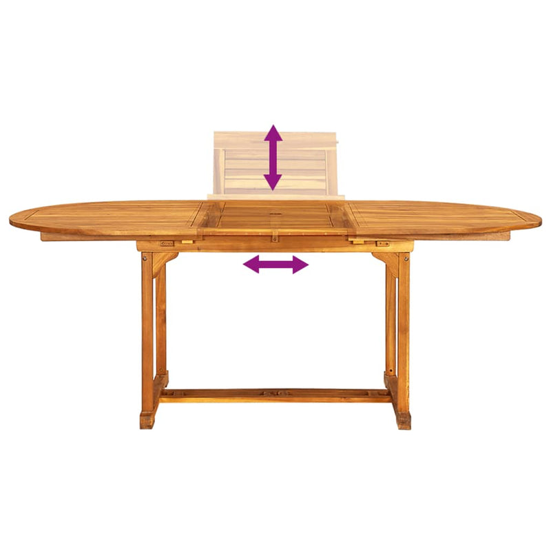 Set mobilier de grădină, 5 piese, lemn masiv acacia/textilenă