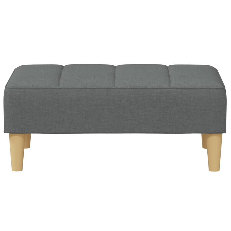 Taburet, gri închis, 77x55x31 cm, material textil