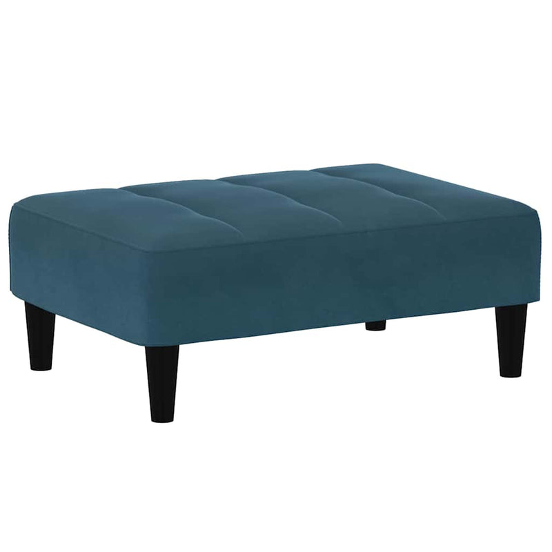 Taburet, albastru, 77x55x31 cm, catifea