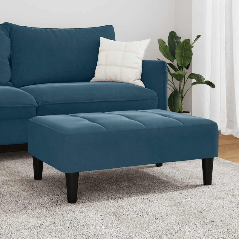 Taburet, albastru, 77x55x31 cm, catifea