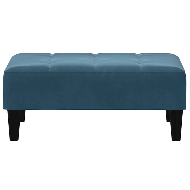 Taburet, albastru, 77x55x31 cm, catifea