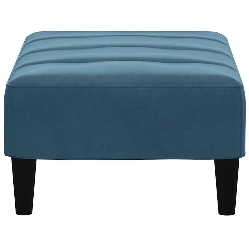 Taburet, albastru, 77x55x31 cm, catifea