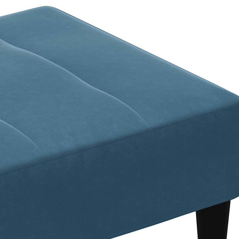 Taburet, albastru, 77x55x31 cm, catifea