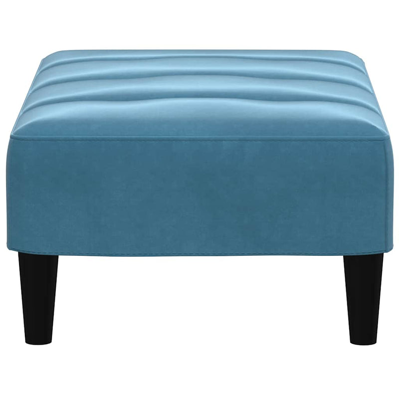 Taburet, albastru, 77x55x31 cm, catifea