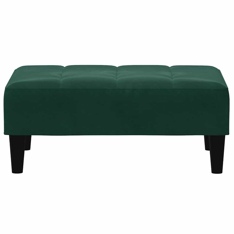 Taburet, verde închis, 77x55x31 cm, catifea
