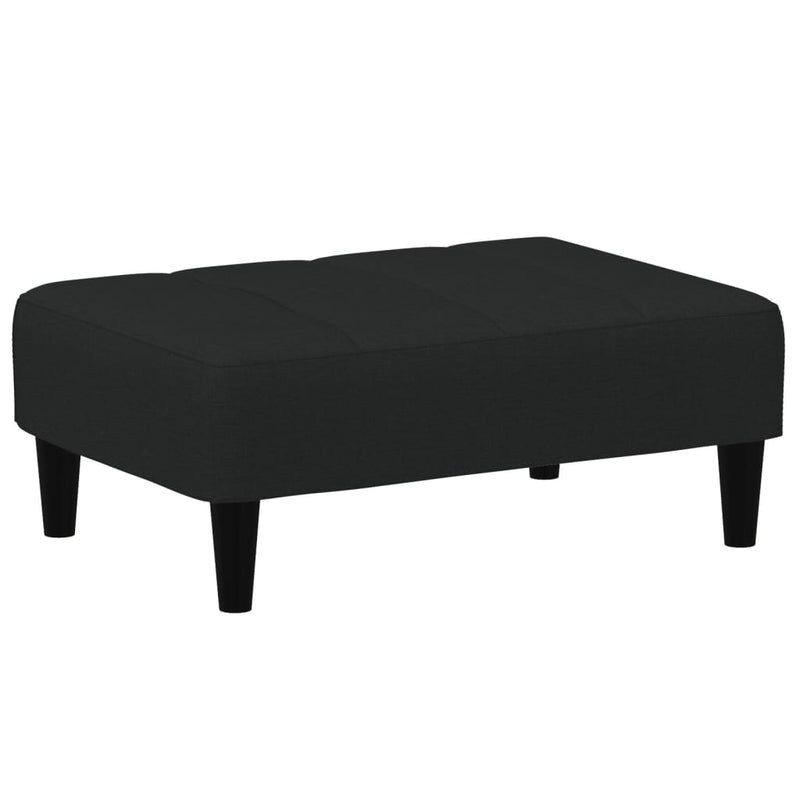 Taburet, negru, 77x55x31 cm, catifea