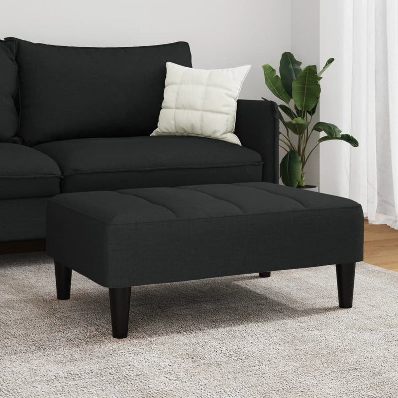 Taburet, negru, 77x55x31 cm, catifea