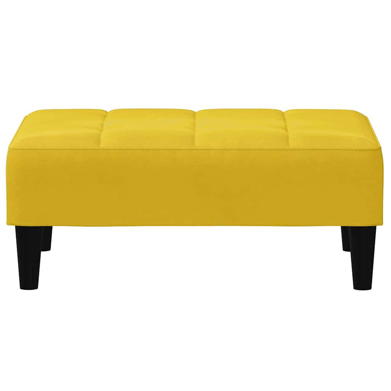 Taburet, galben, 77x55x31 cm, catifea