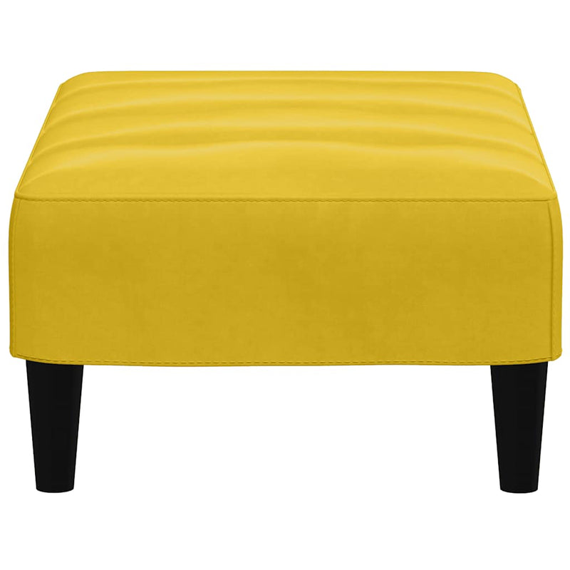 Taburet, galben, 77x55x31 cm, catifea