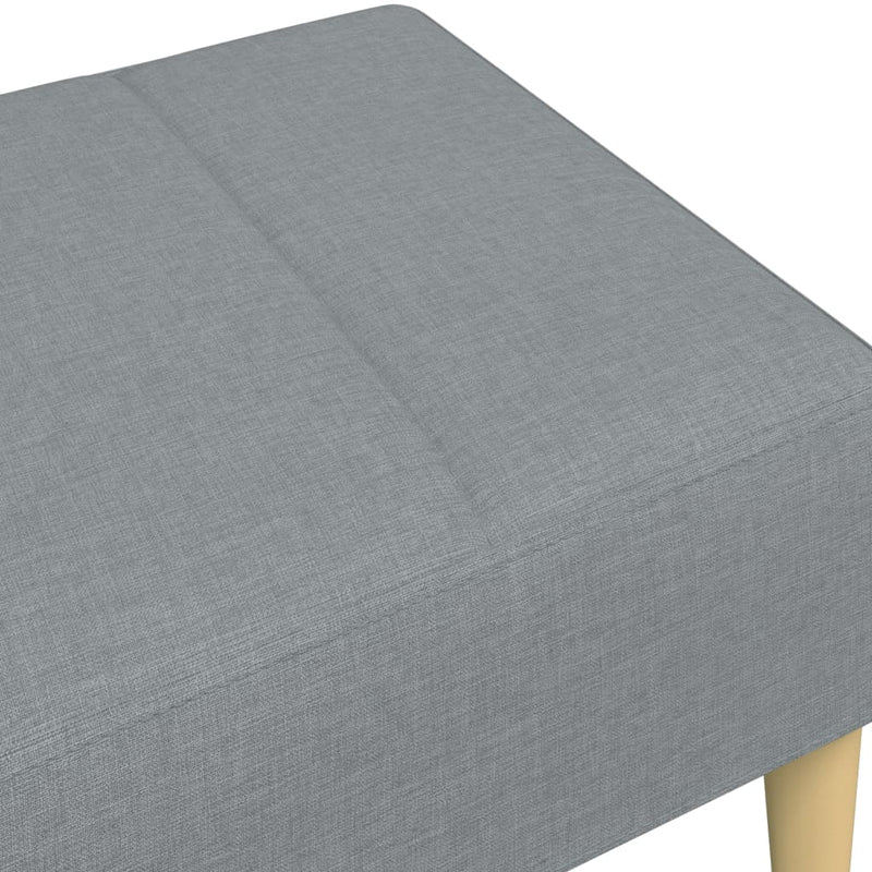 Taburet, gri deschis, 77x55x31 cm, material textil