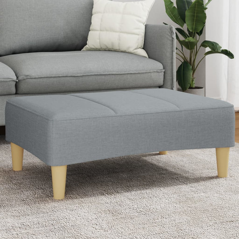 Taburet, gri deschis, 77x55x31 cm, material textil