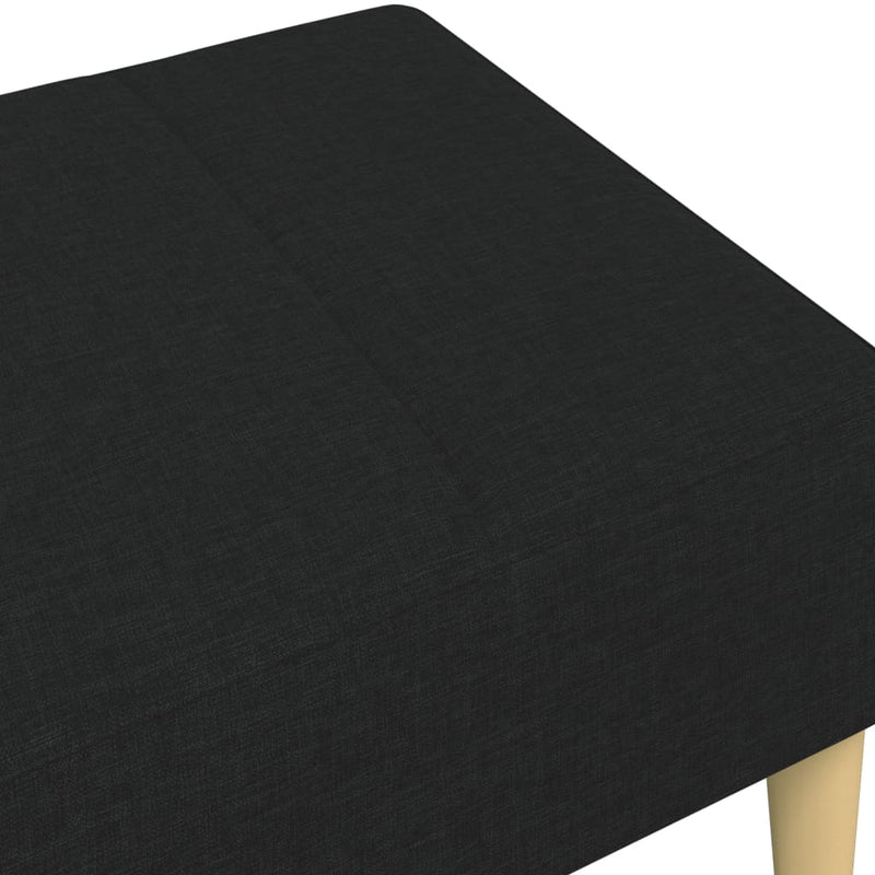 Taburet, negru, 77x55x31 cm, material textil