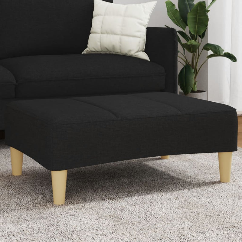Taburet, negru, 77x55x31 cm, material textil