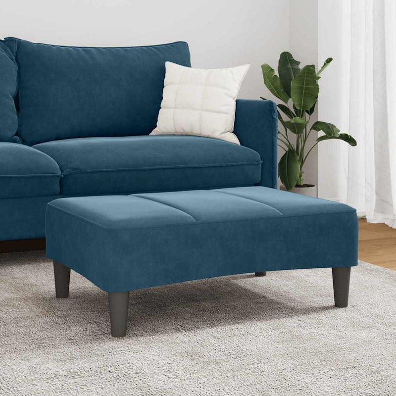 Taburet, albastru, 77x55x31 cm, catifea
