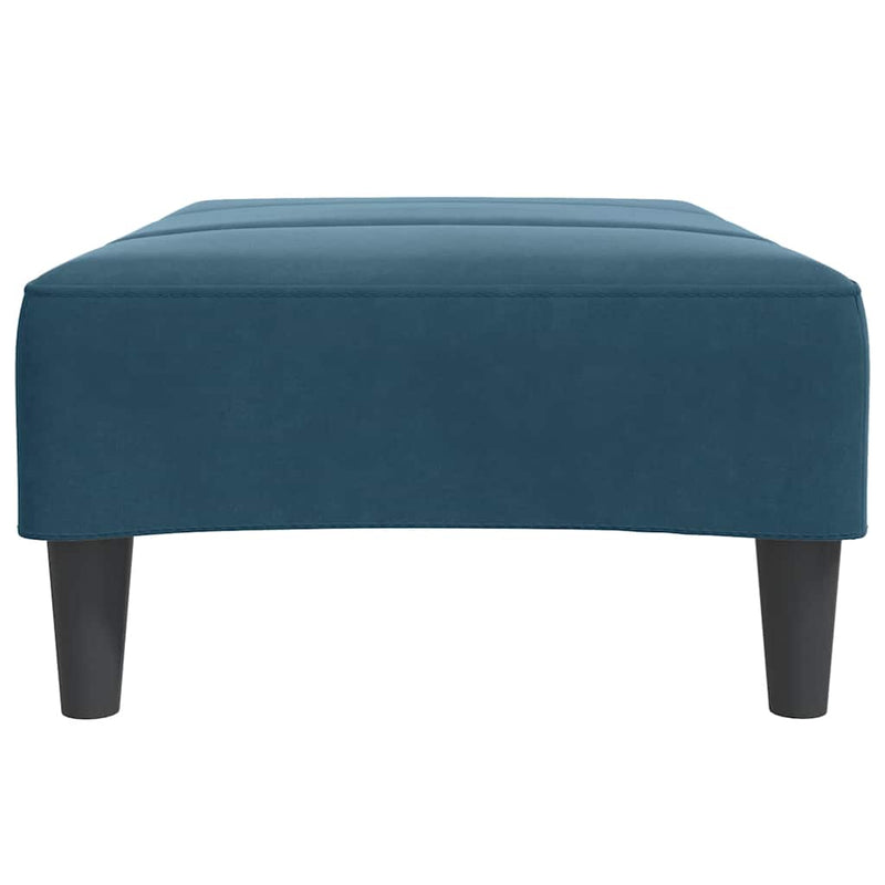 Taburet, albastru, 77x55x31 cm, catifea