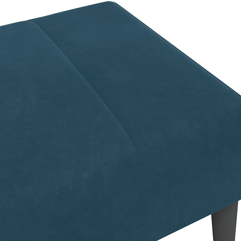 Taburet, albastru, 77x55x31 cm, catifea
