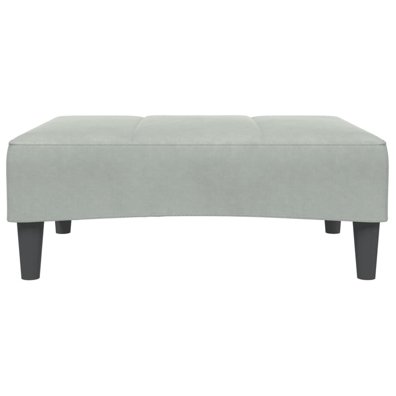 Taburet, gri deschis, 77x55x31 cm, catifea