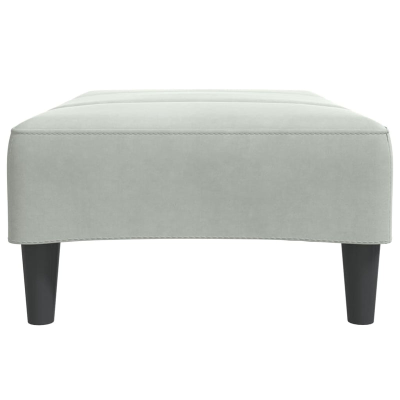 Taburet, gri deschis, 77x55x31 cm, catifea